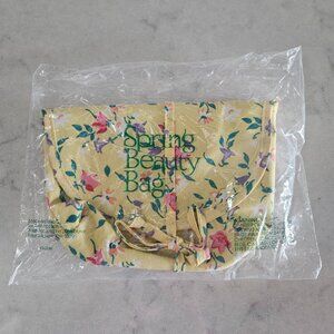 BRAND NEW AVON SPRING BEAUTY BAG IN YELLOW WITH FLOWERS